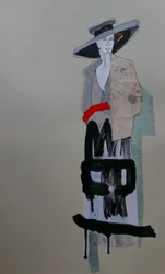Graffiti przedstawiające stylową kobietę