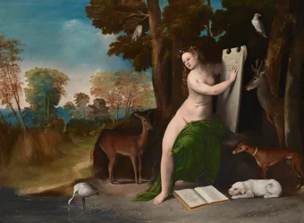 Circe i jej kochankowie w pejzażu, ok. 1525 (olej na płótnie)