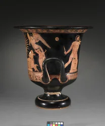 Detal z czerwonofigurowego lekythos