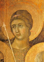 Ołtarz Maesty Duccio w katedrze w Sienie autorstwa Duccio di Buoninsegna (ok. 1255 - przed 1319), tempera na drewnie, 212x425 cm, detal