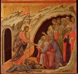 Pasja: zejście do otchłani. Ołtarz Maesta (tempera i złoto na drewnie)