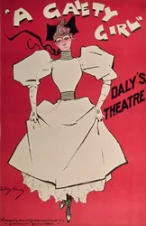 Plakat reklamujący „A Gaiety Girl” w teatrze Daly