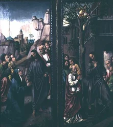 Chrystus żegna się ze swoją matką; Wjazd Chrystusa do Jerozolimy, ok. 1500