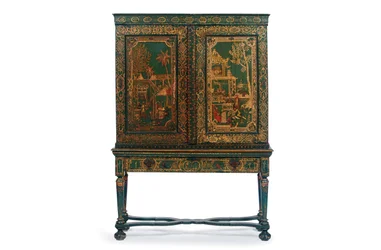 Szafka kolekcjonerska na stojaku, ok.1700-30