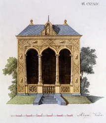 Projekt z Magazine of Garden Gems autorstwa G. van Laara, opublikowany 1802