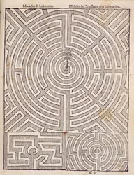 Projekty labiryntów z książki „Holenderski ogrodnik” Johanna van der Groena, opublikowanej w 1699 r.