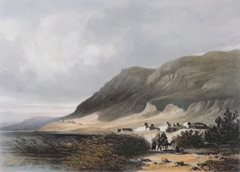 El-Mejdel (Magdala) wyryty przez Jeana Jacotteta (1806-c.1843);