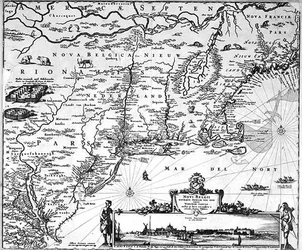 Mapa Nowego Amsterdamu, ok. 1650 r. (rycina)
