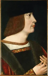 Philibert II, książę Sabaudii, drugi mąż Małgorzaty Austriackiej (obraz na drewnie)