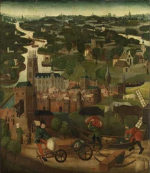 Św Elżbieta Powódź przez Mistrza Świętej Elżbiety panele c.1490-5