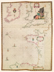 Wybrzeża Francji, Anglii i Irlandii, z kolekcji holenderskich map morskich