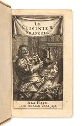 Frontispis do książki Le Cuisinier françois