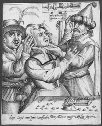 Trepanacja, rytował H. Weydmans (XVI wiek)