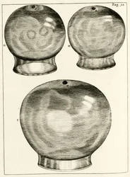 Różne kieliszki do baniek, z The Practice of Medicine Frederika Dekkersa, 1694