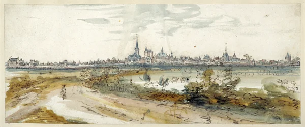 Widok Calcar, koniec XVII wieku (pióro i brązowy tusz z akwarelą na papierze)