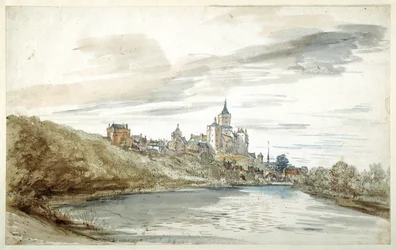 Widok Kleve, koniec XVII wieku (pióro i brązowy tusz z akwarelą i kolorem ciała na papierze)