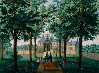 Dom Westerhout, z Het Zeganpralent Kennemerlant autorstwa Hendricka de Letha i Matthiasa Broueriusa Van Nidka, opublikowany ok. 1700-1730