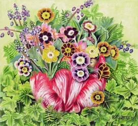 Auriculas, 2000 (akryl na płótnie)