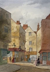 Widok Targów Tkanin i Middle Street, West Smithfield, City of London, 1867