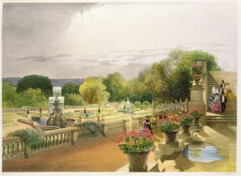 The Parterre, Harewood House koło Leeds, pub. przez Thomasa McLeana