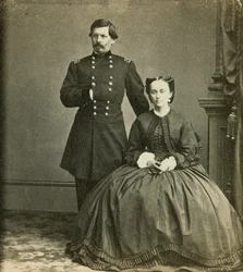 Generał dywizji George B. McClellan i jego żona, opublikowane przez Anthony