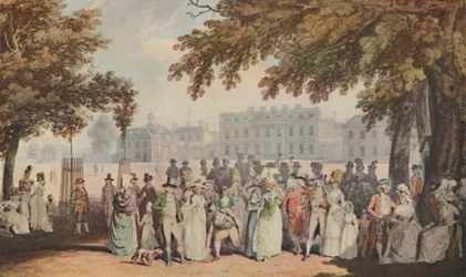 „Promenada w parku św. Jakuba, 1790”, 1920