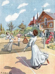 Tenis, ok. 1910 r. (ilustracja)