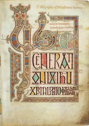 Ewangelie Lindisfarne, 715-721.