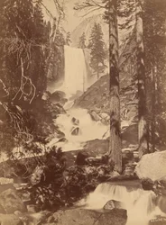 Pi-wy-ack (Cataract of Diamonds), wodospad Vernal, dolina Yosemite, Kalifornia, 1867 (zdjęcie)