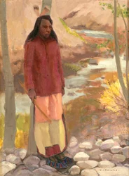 Studium Indian Umatilla, Columbia River, 1897