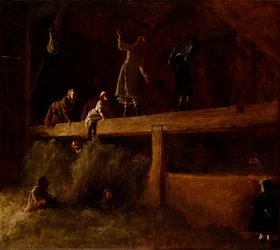 په Hayloft کې، c.1878 poli
