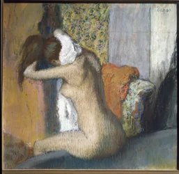 Po kąpieli (pastel na tekturze