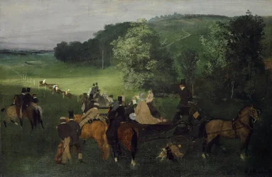 Na torze wyścigowym (Wyścigi), ok. 1861-62