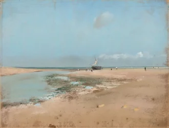 Plaża podczas odpływu (ujście rzeki)