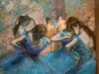 Niebiescy tancerze (szczegóły). Około 1893-96. Olej na płótnie.