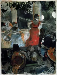 Koncert w kawiarni w Les Ambassadeurs Obraz Edgara Degasa (1834-1917) 1877 Dim 37x27 cm Lyon, Muzeum Sztuk Pięknych