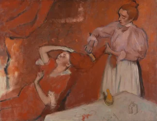 Czesanie włosów (La Coiffure), ok.1896 (olej na płótnie)
