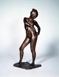 Tancerka spinająca struny rajstop, ok. 1885-90, odlew 1919 (brąz)