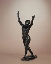 Tancerz posuwający się do przodu, z uniesionymi rękami, ok. godz. 1882-1898oddanych ok. 1919-1931.