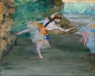Tancerka na scenie, ca. 1877.