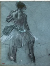 Tancerka z tyłu i trzy studia stóp (szczegół). Około 1878 r. Węgiel i pastel na papierze