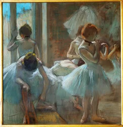 Tancerze w bezruchu (pastel)