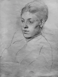 Rysunek Edgara Degasa (1834-1917), francuskiego malarza i rzeźbiarza. Mlle Malo, ok. 1877.