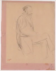 Édouard Manet, „Siedząca, profil z prawej strony”