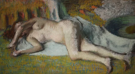 Francuski: Après le bain (femme nue couchée)