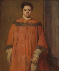 Dziewczyna w czerwieni, ok. 1866