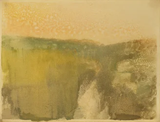 Zielony krajobraz, ok. 1890 (monotypia na papierze)
