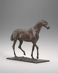 Horse Walking, oryginalny wosk prawdopodobnie z początku lat 70. XIX w., odlew ok. godz. 19201921.