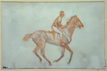 Dżokej w galopie, ok. 1881 r.