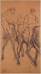 Jockeys auf Pferden